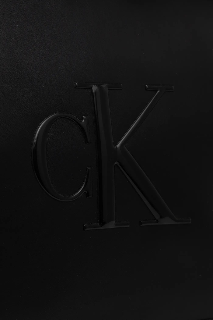 Calvin Klein shopper γυναικεία από απομίμηση δέρματος μαύρο LV04F3218G