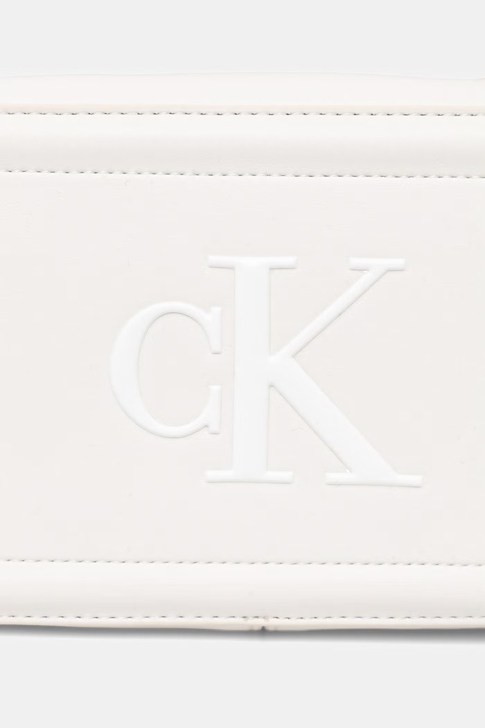 Calvin Klein crossbody torbica ženski iz umetnega usnja bela LV04F3220G
