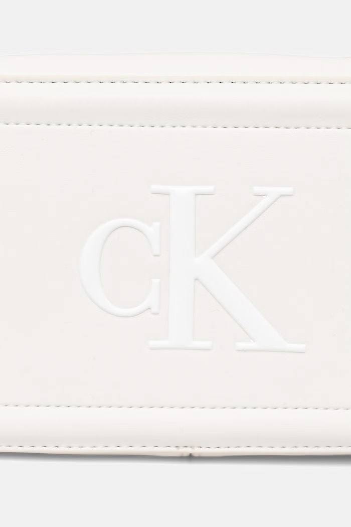 Calvin Klein crossbody torbica ženski iz umetnega usnja bela LV04F3220G
