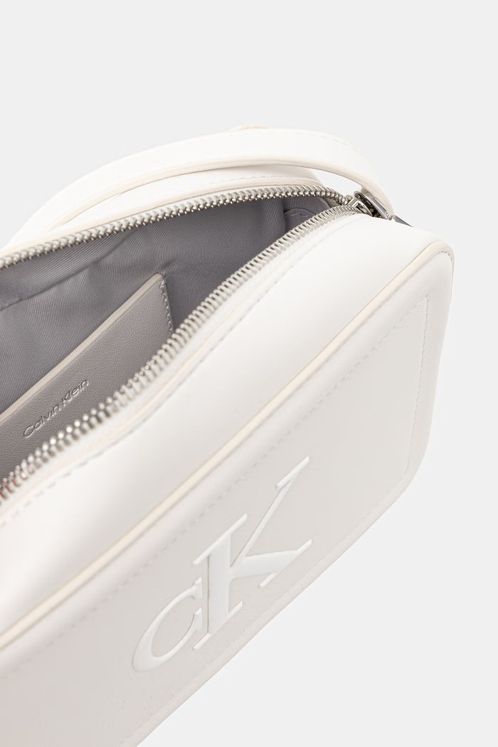 Calvin Klein crossbody torbica ženski iz umetnega usnja LV04F3220G bela