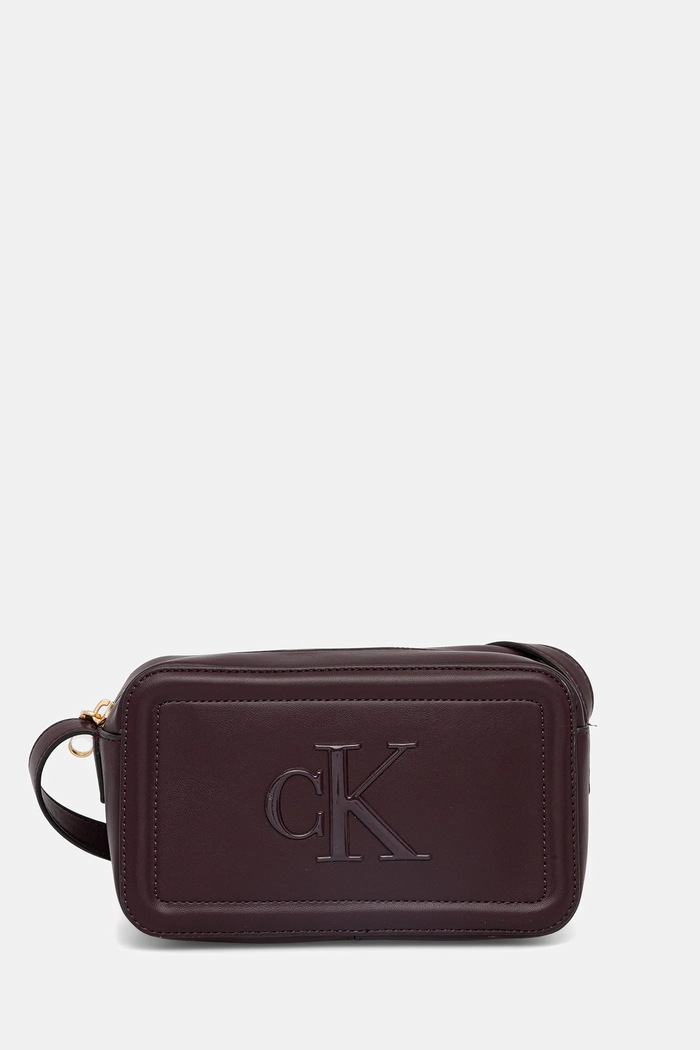 Calvin Klein crossbody kabelka dámska z imitácie kože jednofarebný fialová LV04F3220G