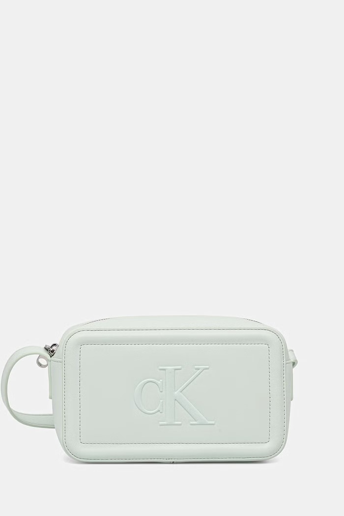 Calvin Klein crossbody kabelka dámská z imitace kůže hladký tyrkysová LV04F3220G