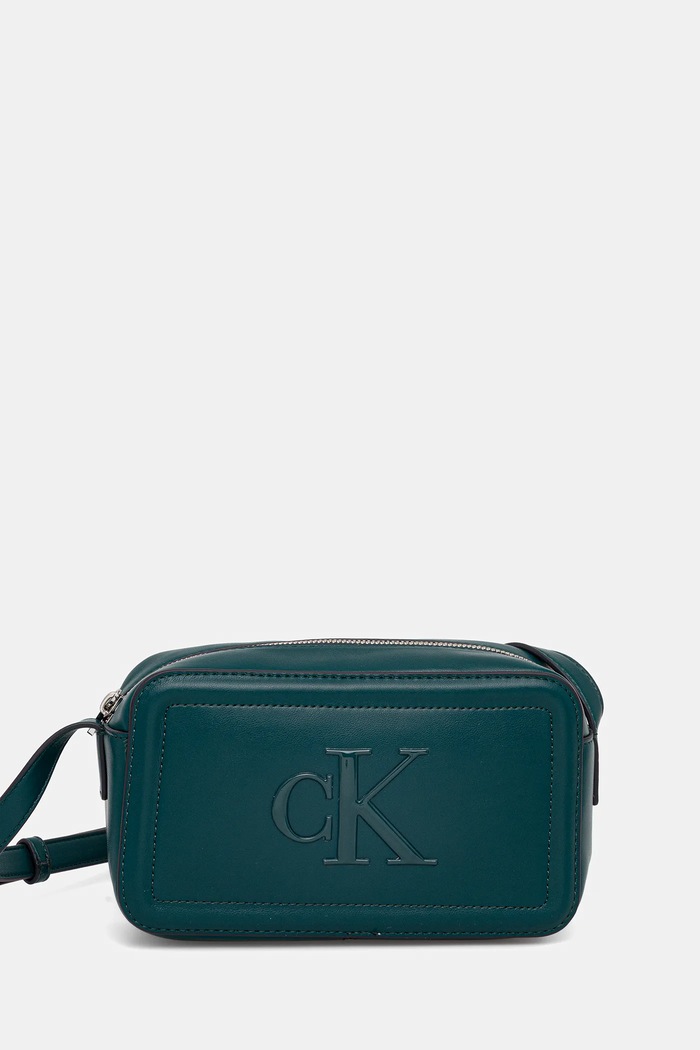 Calvin Klein Τσάντα χιαστί γυναικεία από απομίμηση δέρματος συνθετικό τιρκουάζ LV04F3220G