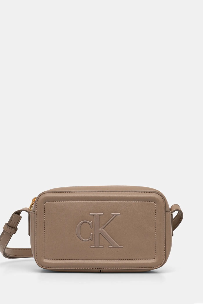 Calvin Klein crossbody kabelka dámská z imitace kůže béžová LV04F3220G