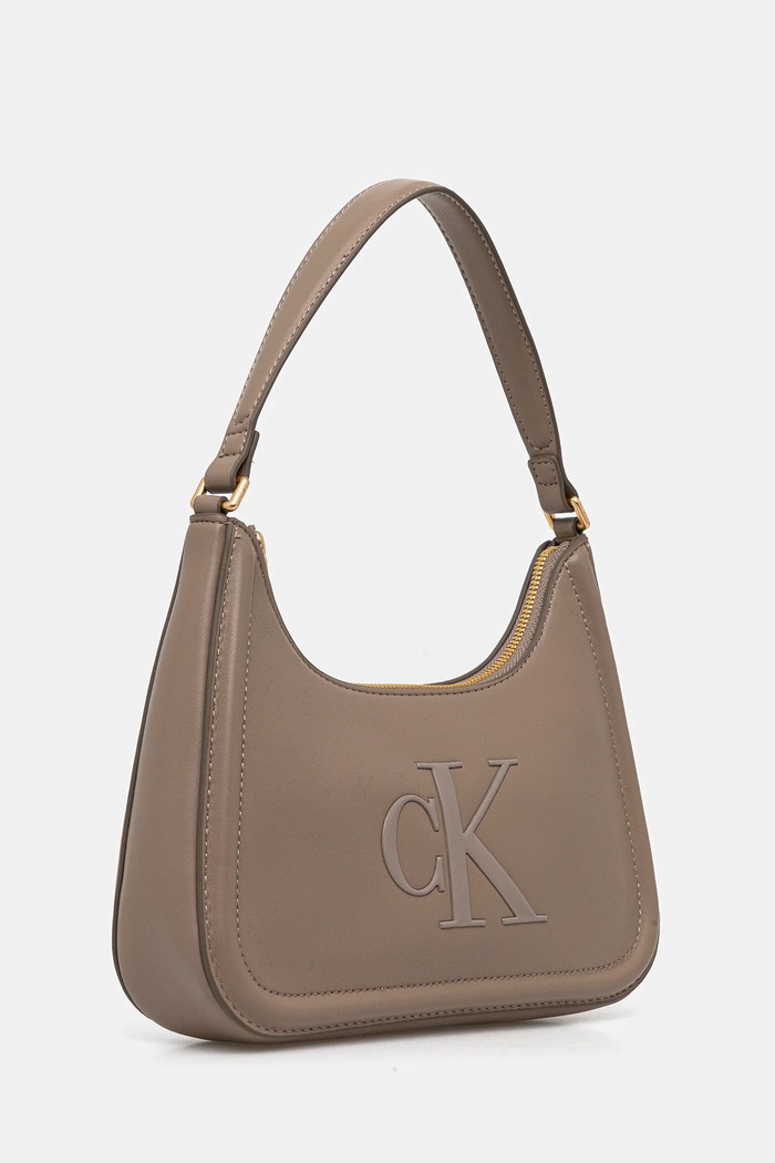 Calvin Klein baguette γυναικεία από απομίμηση δέρματος LV04F3230G μπεζ SS26
