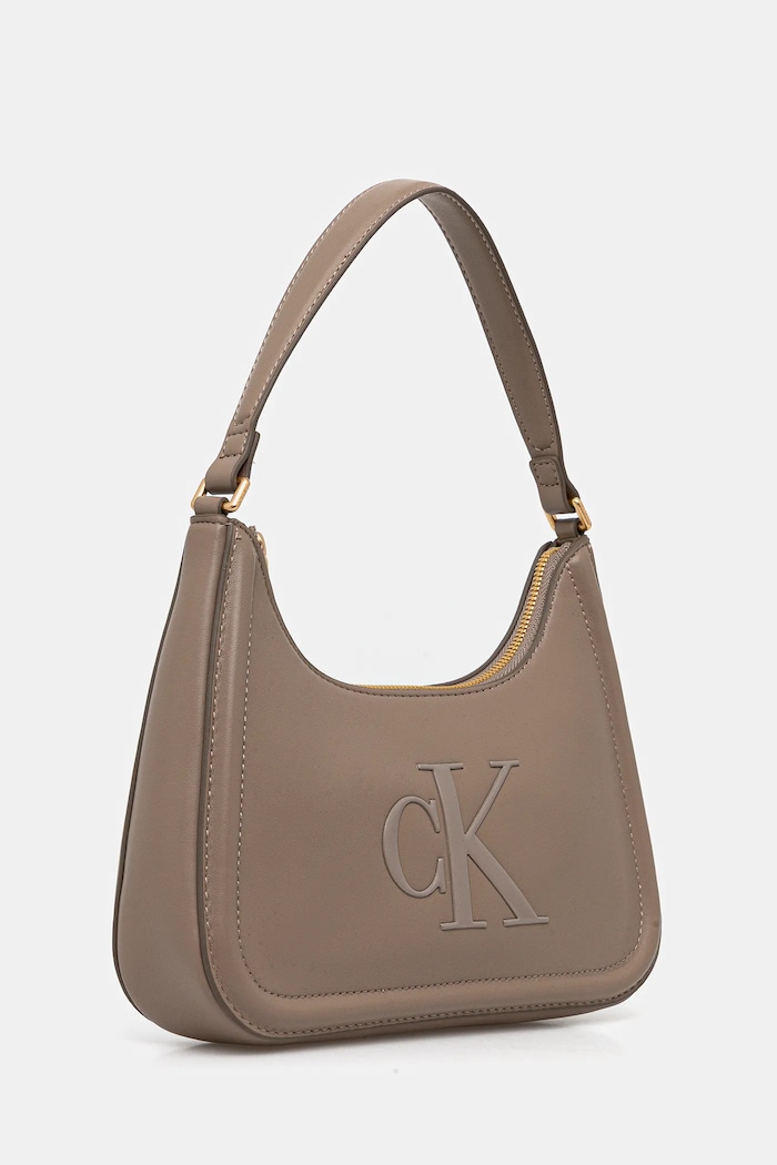 Calvin Klein baguette γυναικεία από απομίμηση δέρματος LV04F3230G μπεζ SS26
