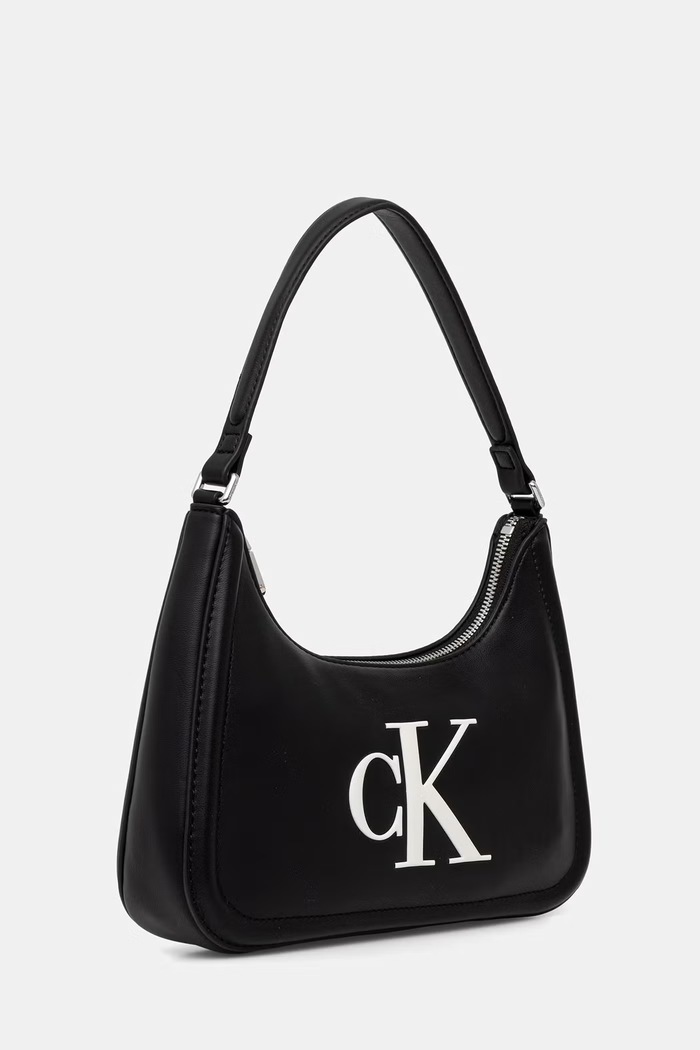 Calvin Klein kabelka typu baguette dámska z imitácie kože LV04F3230G čierna SS26