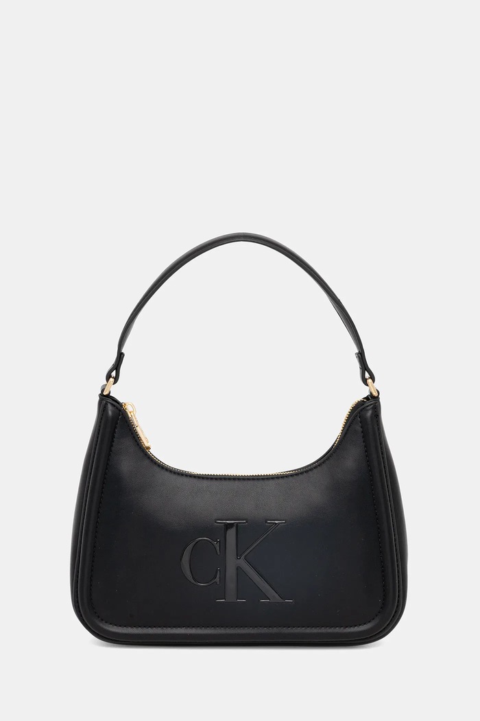 Calvin Klein baguette kabelka dámská z imitace kůže nevejde se A4 černá LV04F3230G