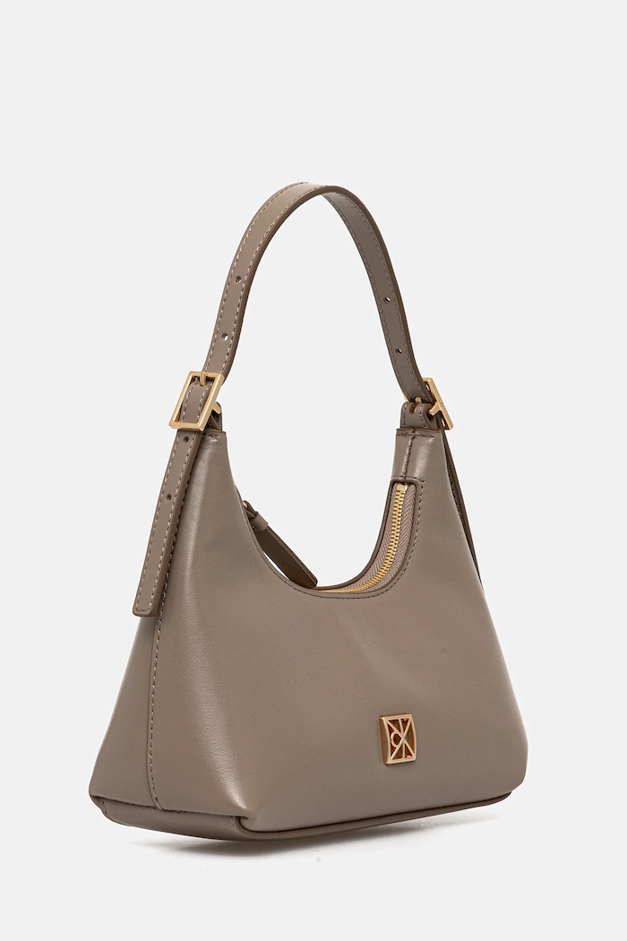 Kožna torba Calvin Klein LV04F3263G bež AW25