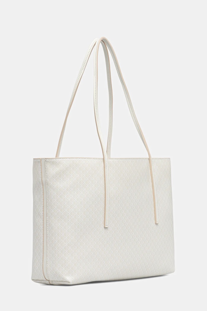 Calvin Klein tote bag pentru femei cu imitație de piele LV04F3266G alb SS26
