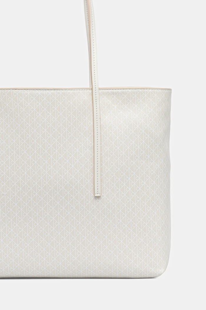 Accesorii Calvin Klein tote bag pentru femei cu imitație de piele LV04F3266G alb