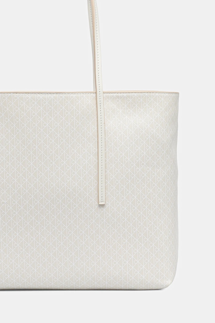 Accesorii Calvin Klein tote bag pentru femei cu imitație de piele LV04F3266G alb