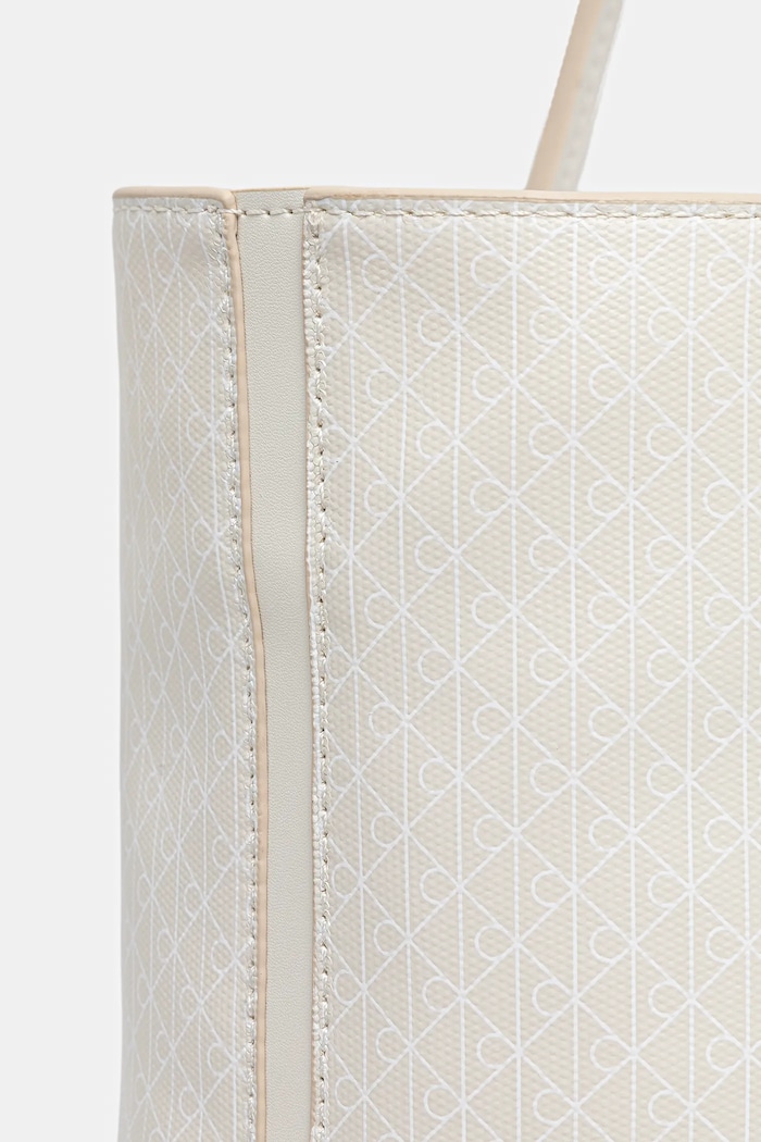 Calvin Klein tote bag pentru femei cu imitație de piele alb LV04F3266G
