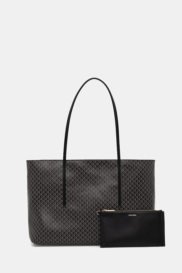 Calvin Klein tote bag pentru femei cu imitație de piele incape in A4 maro LV04F3266G
