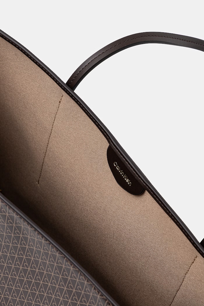 Calvin Klein tote bag pentru femei cu imitație de piele LV04F3266G maro
