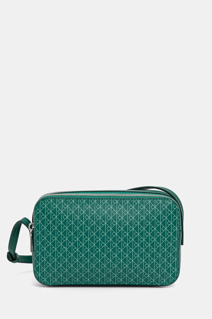 Calvin Klein чанта crossbody дамска от имитация на кожа зелен LV04F3268G