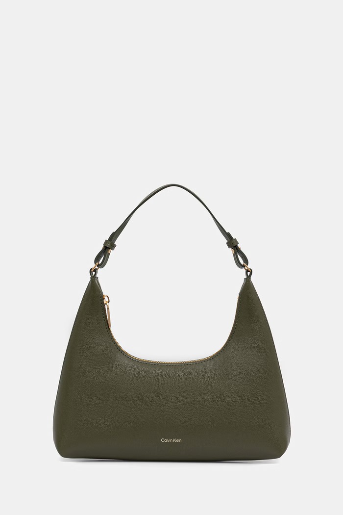 Calvin Klein чанта дамска от имитация на кожа зелен LV04F3272G