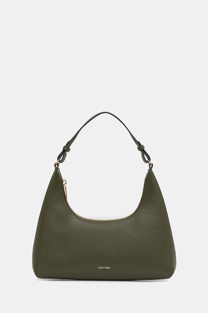 Calvin Klein чанта дамска от имитация на кожа зелен LV04F3272G
