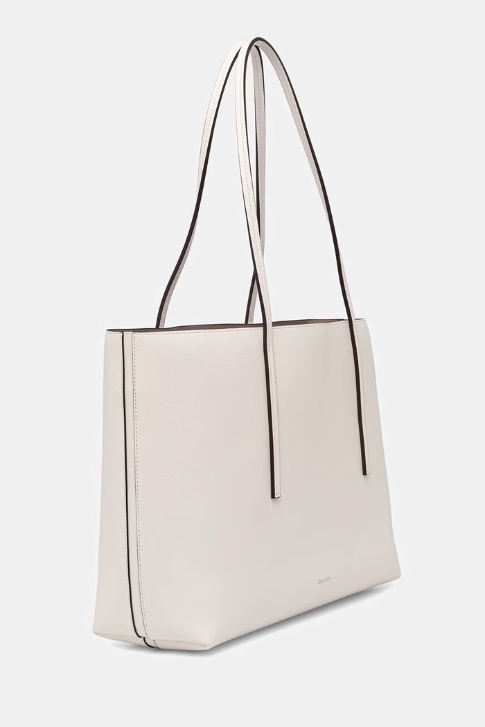 Calvin Klein shopper γυναικεία από απομίμηση δέρματος LV04F3274G λευκό SS26