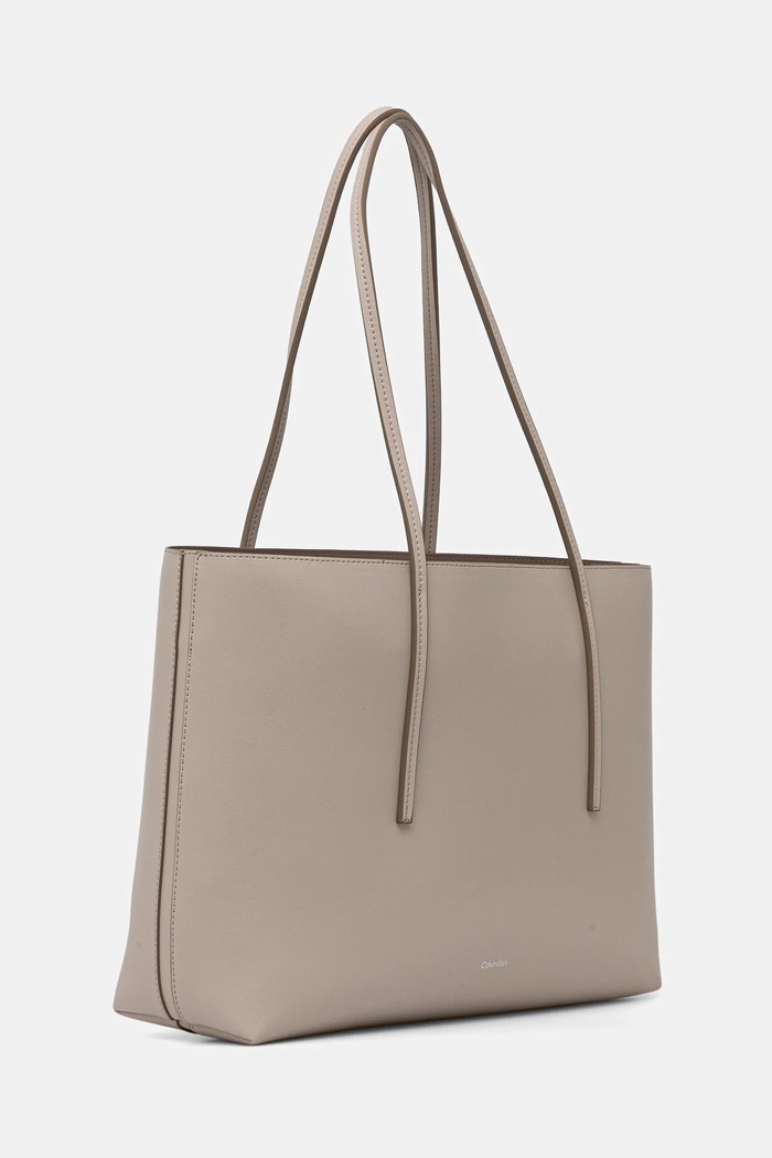 Calvin Klein shopper γυναικεία από απομίμηση δέρματος LV04F3274G μπεζ SS26