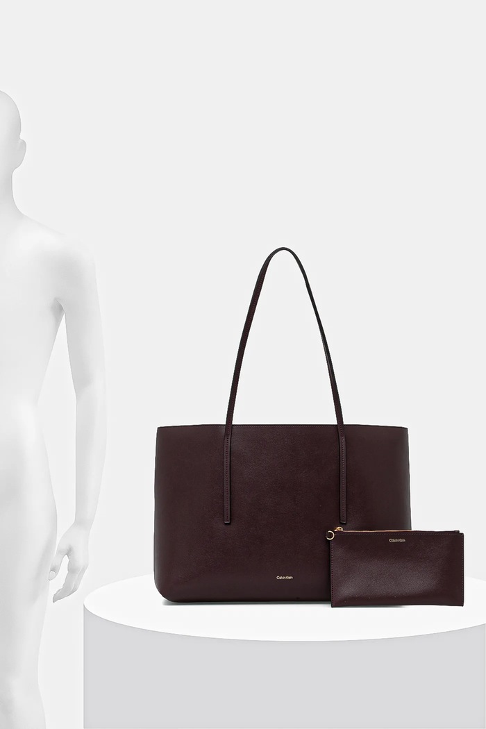 Calvin Klein shopper γυναικεία από απομίμηση δέρματος LV04F3274G