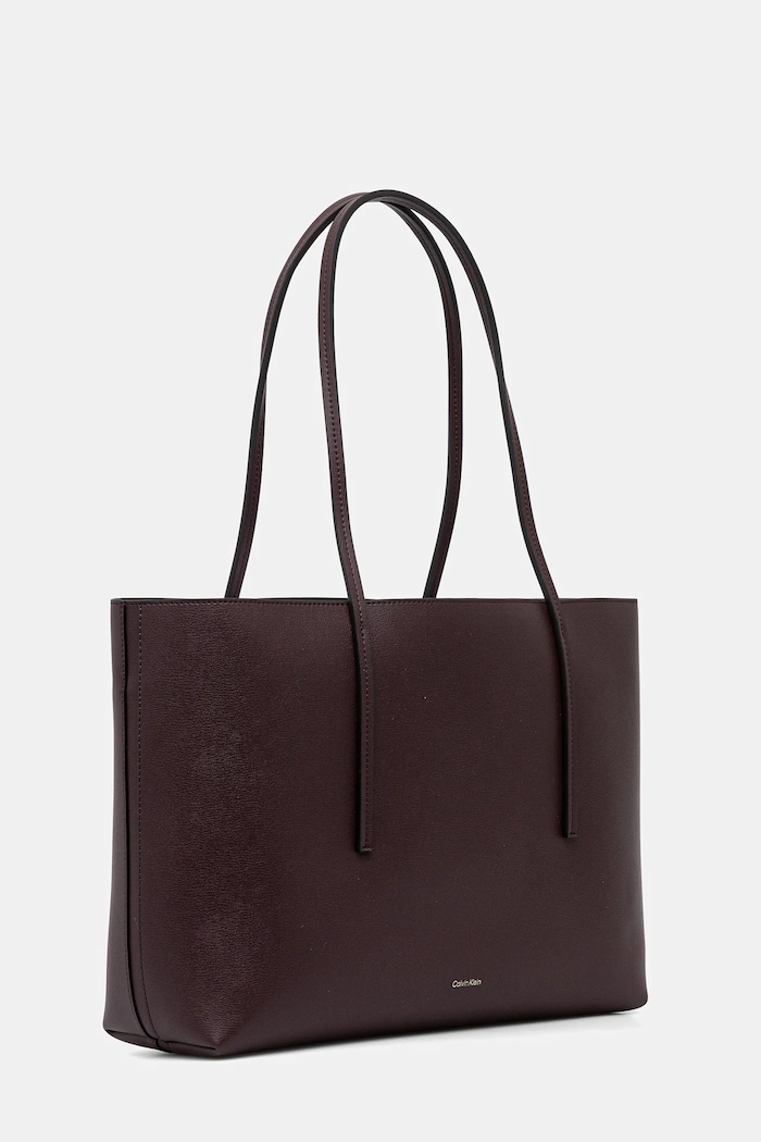 Calvin Klein shopper γυναικεία από απομίμηση δέρματος LV04F3274G καφέ SS26
