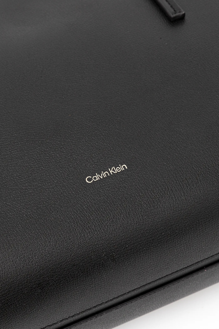 Calvin Klein shopper γυναικεία από απομίμηση δέρματος μαύρο LV04F3274G