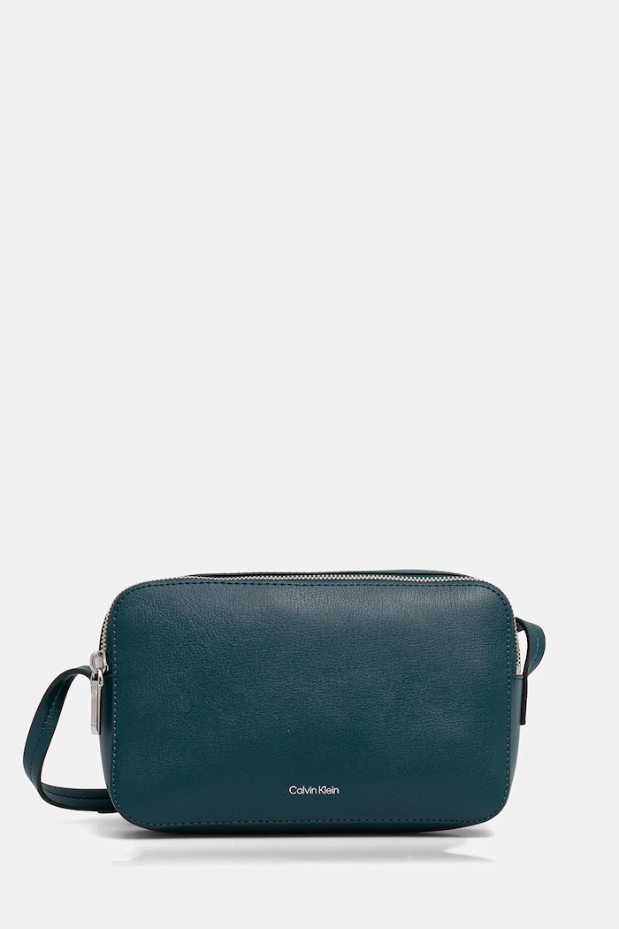Calvin Klein crossbody torbica ženska iz umetnega usnja Ne ustreza A4 turkizna LV04F3276G