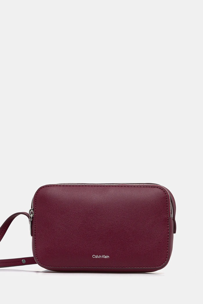 Calvin Klein crossbody kabelka dámská z imitace kůže nevejde se A4 burgundské LV04F3276G