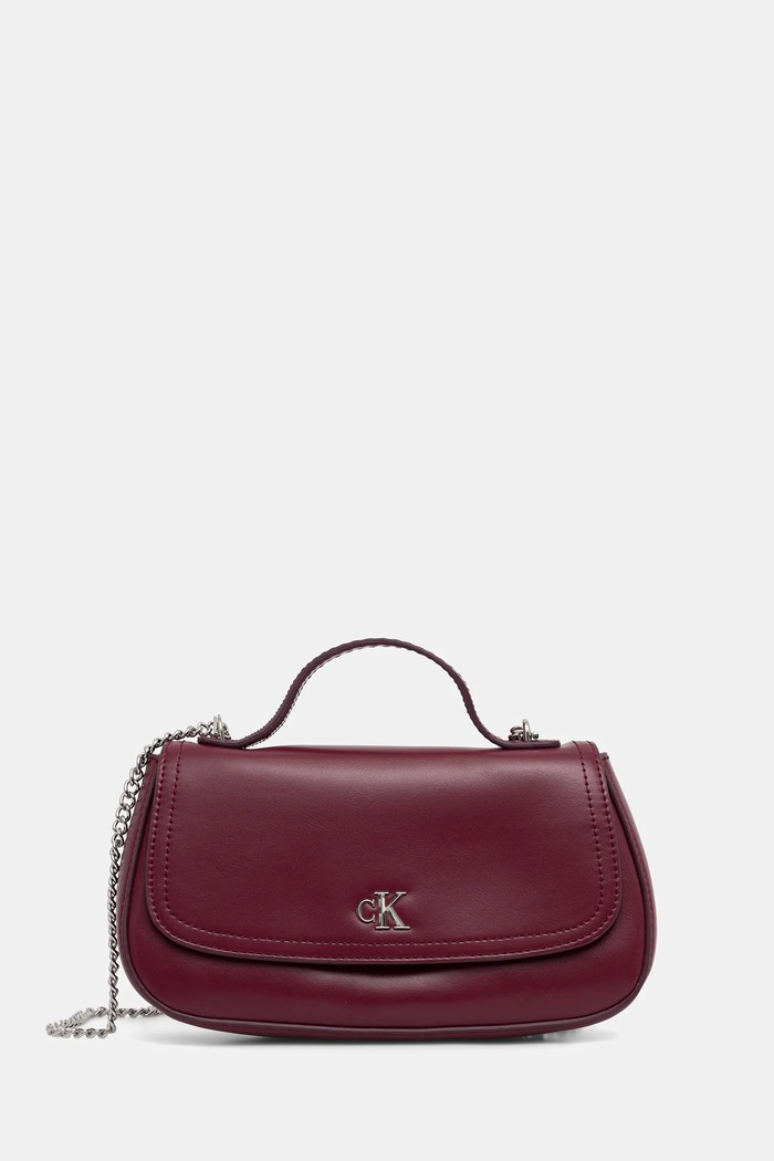 Calvin Klein torebka nie mieści A4 bordowy LV04F3282G