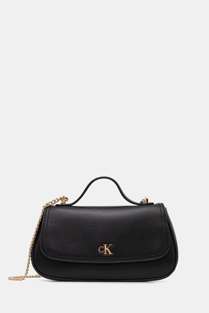 Kabelka Calvin Klein jednofarebný čierna LV04F3282G