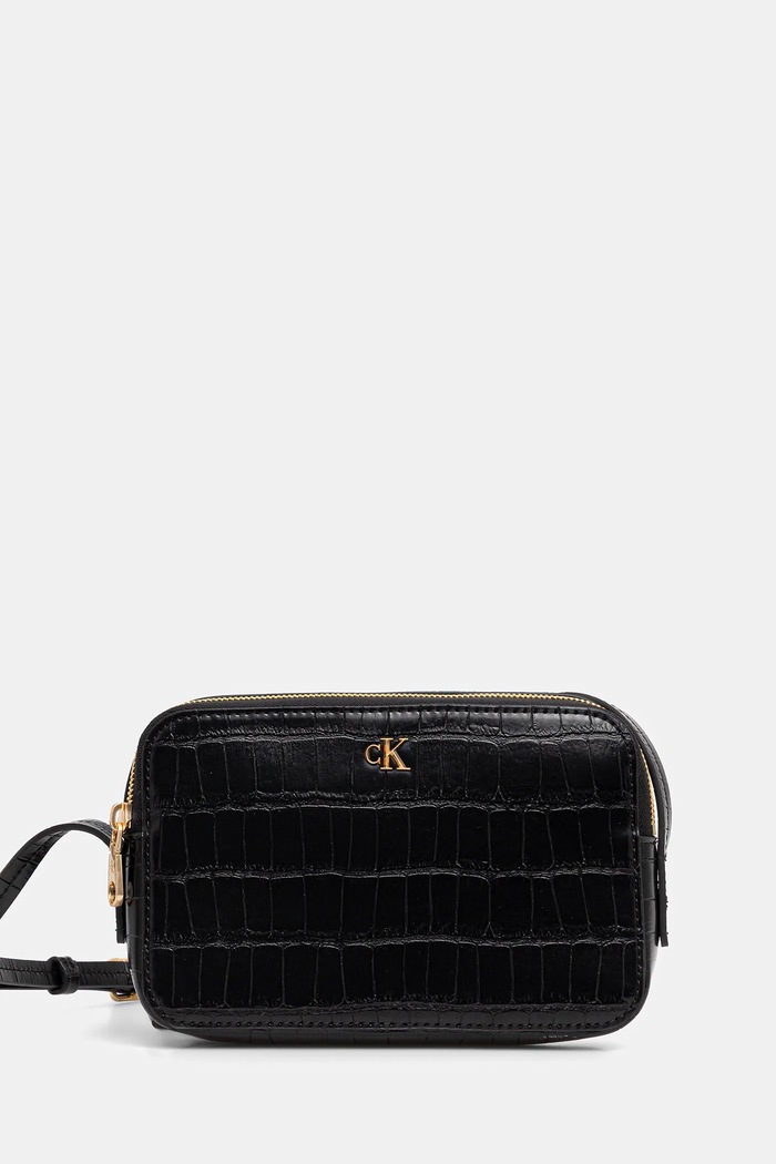 Kabelka Calvin Klein hladký černá LV04F3285G