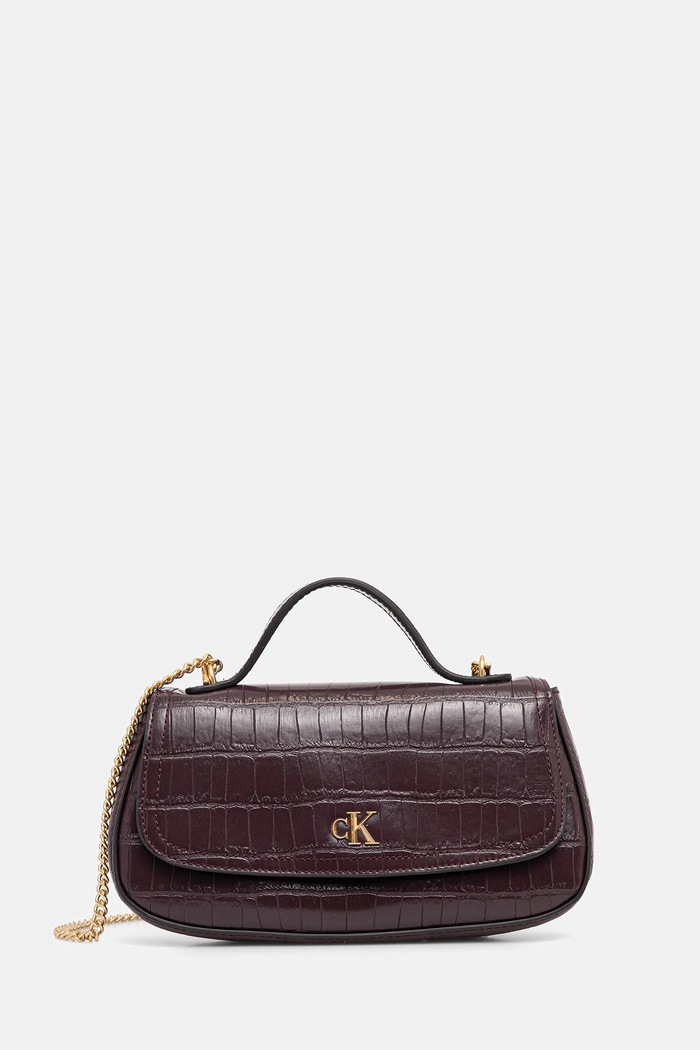 Kabelka Calvin Klein jednofarebný fialová LV04F3287G