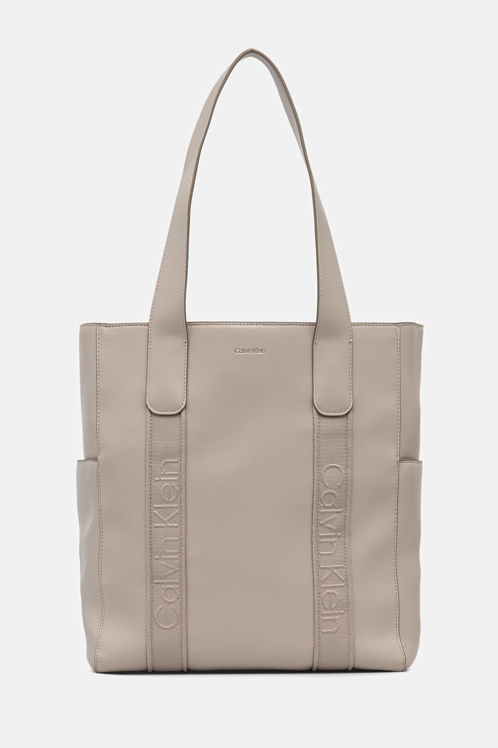 Calvin Klein poșetă incape in A4 bej LV04F3289G