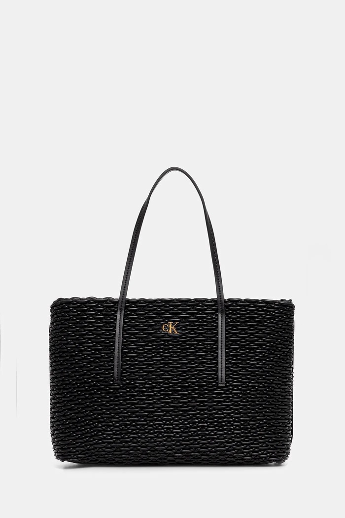 Kabelka Calvin Klein hladký černá LV04F3292G