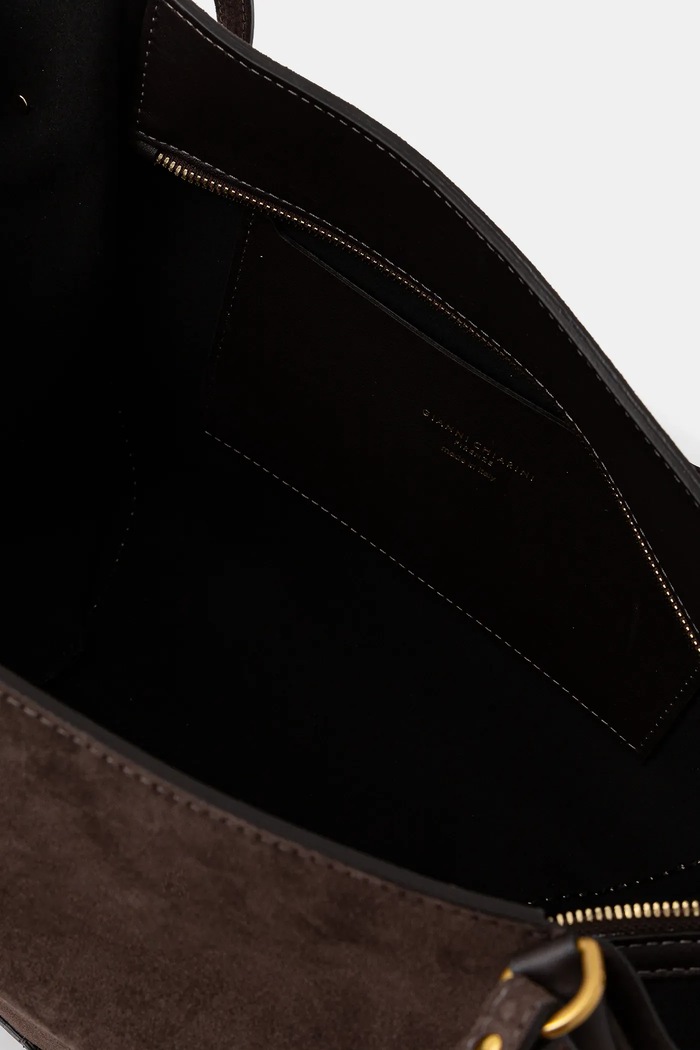 Gianni Chiarini geantă de mână din piele întoarsă BLOOM BS.12037.CM maro