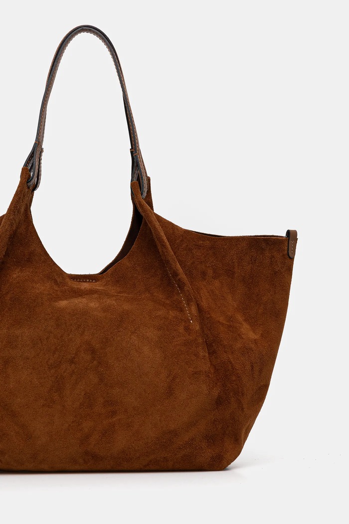 Gianni Chiarini geantă de mână din piele întoarsă DUA maro BS.9780.CM