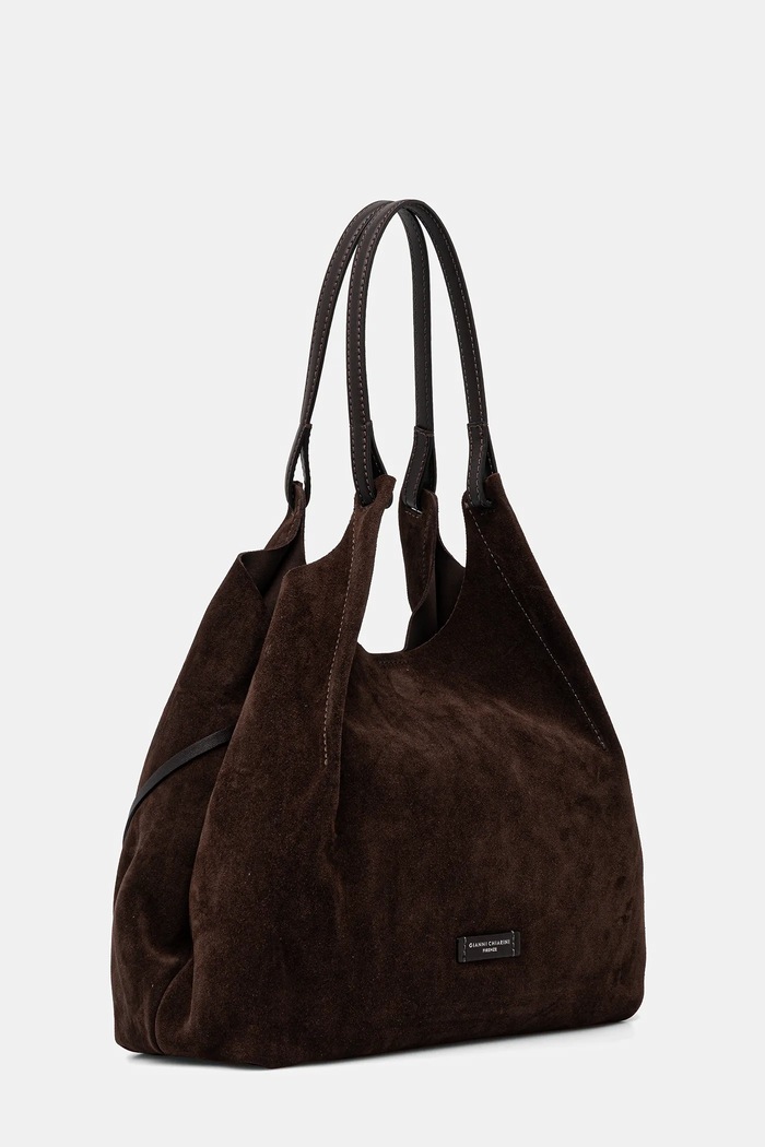 Gianni Chiarini Geantă de mână din piele întoarsă DUA BS.9780.CM maro AW25