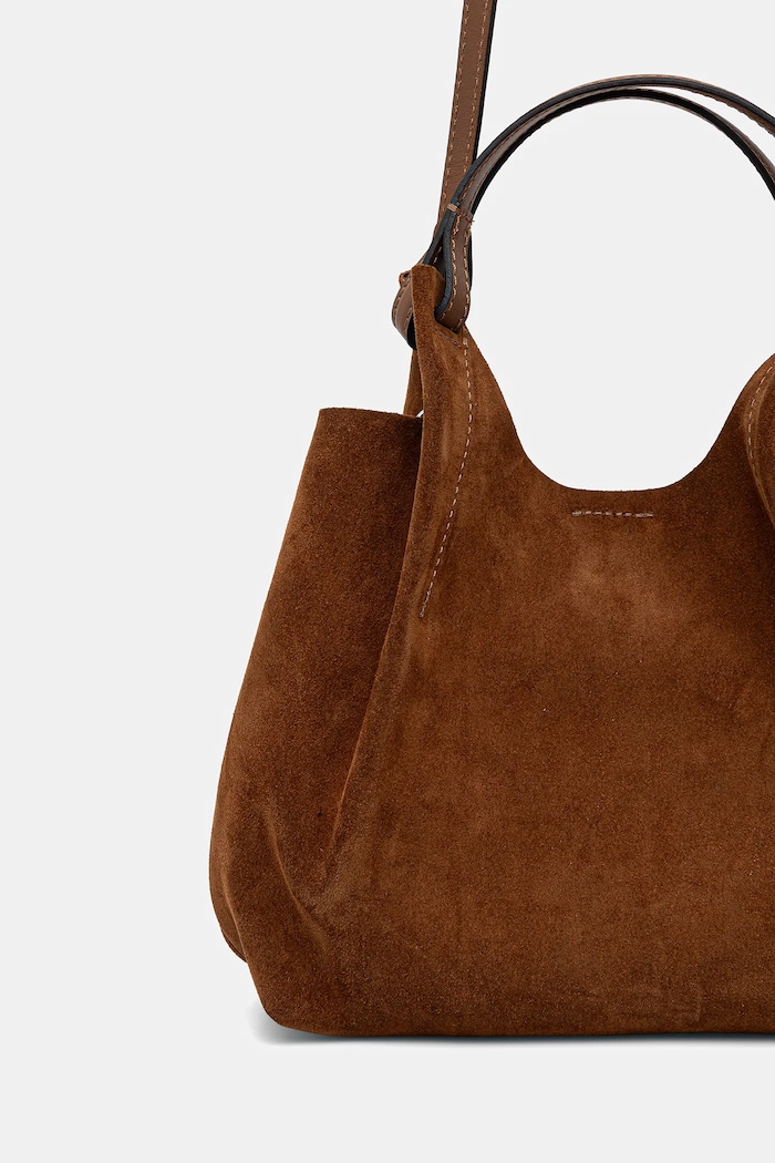Accesorii Gianni Chiarini geantă de mână din piele întoarsă DUA BS.9779.CM maro