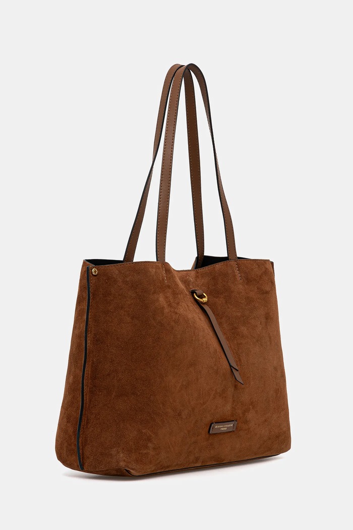 Gianni Chiarini Geantă de mână din piele întoarsă EGLE BS.11485.CM maro AW25
