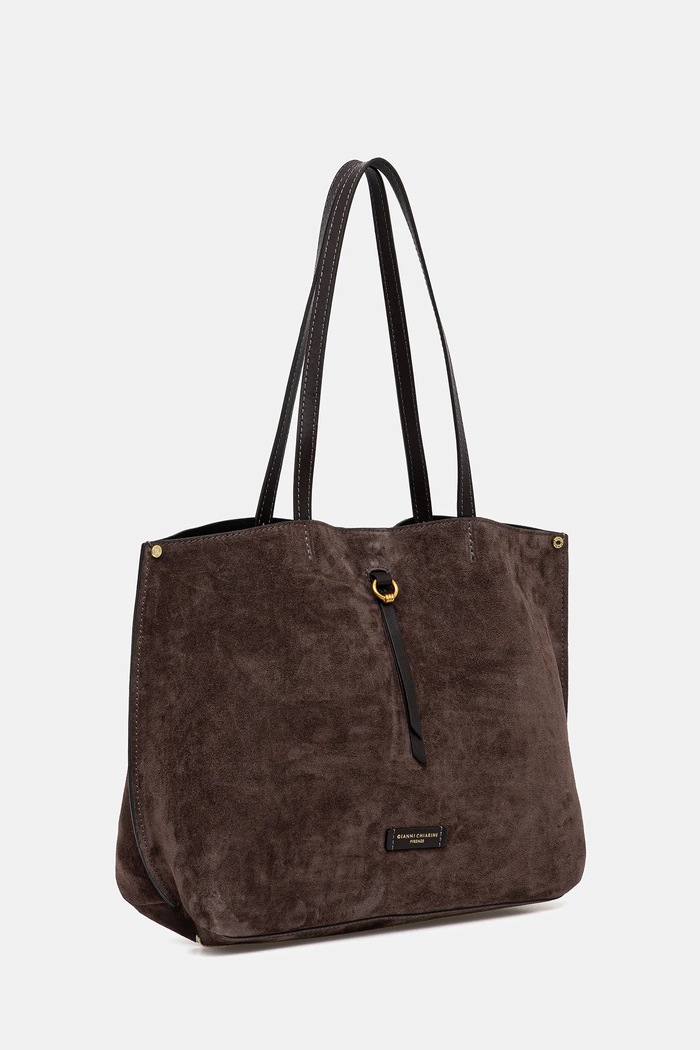 Gianni Chiarini borsa in pelle scamosciata EGLE BS.11485.CM marrone AW25