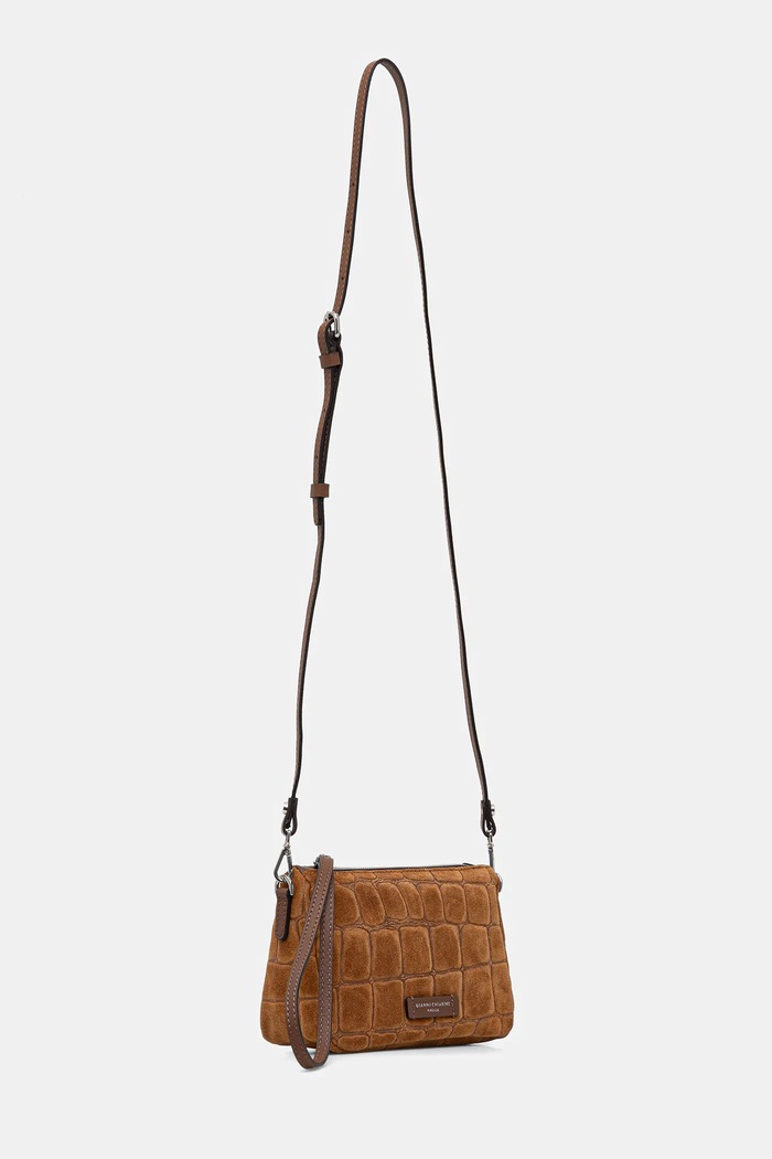 Gianni Chiarini geantă crossbody pentru femei din piele întoarsă NORA POUCH BS.10224.CM maro AW25