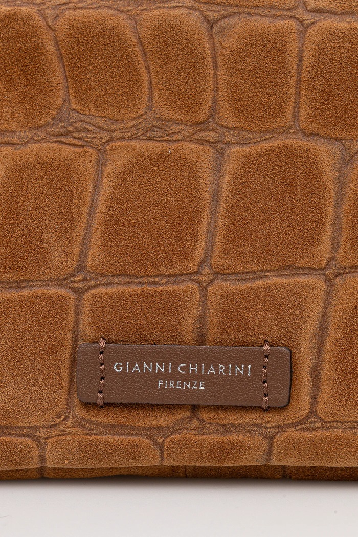 Gianni Chiarini geantă crossbody pentru femei din piele întoarsă NORA POUCH maro BS.10224.CM
