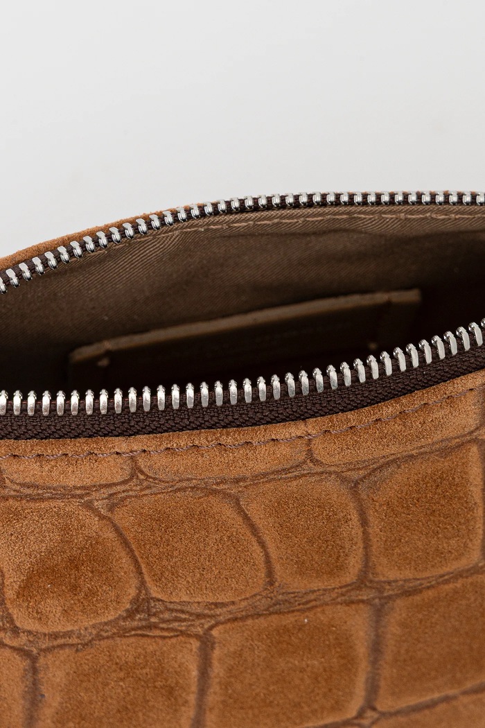 Gianni Chiarini geantă crossbody pentru femei din piele întoarsă NORA POUCH BS.10224.CM maro
