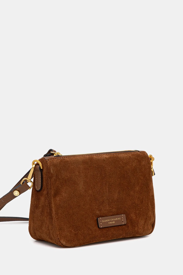 Gianni Chiarini geantă de mână din piele întoarsă NORA POUCH BS.10224.CM maro AW25