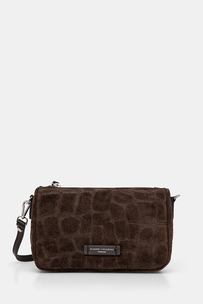Gianni Chiarini Geantă crossbody pentru femei din piele întoarsă NORA POUCH maro BS.10224.CM