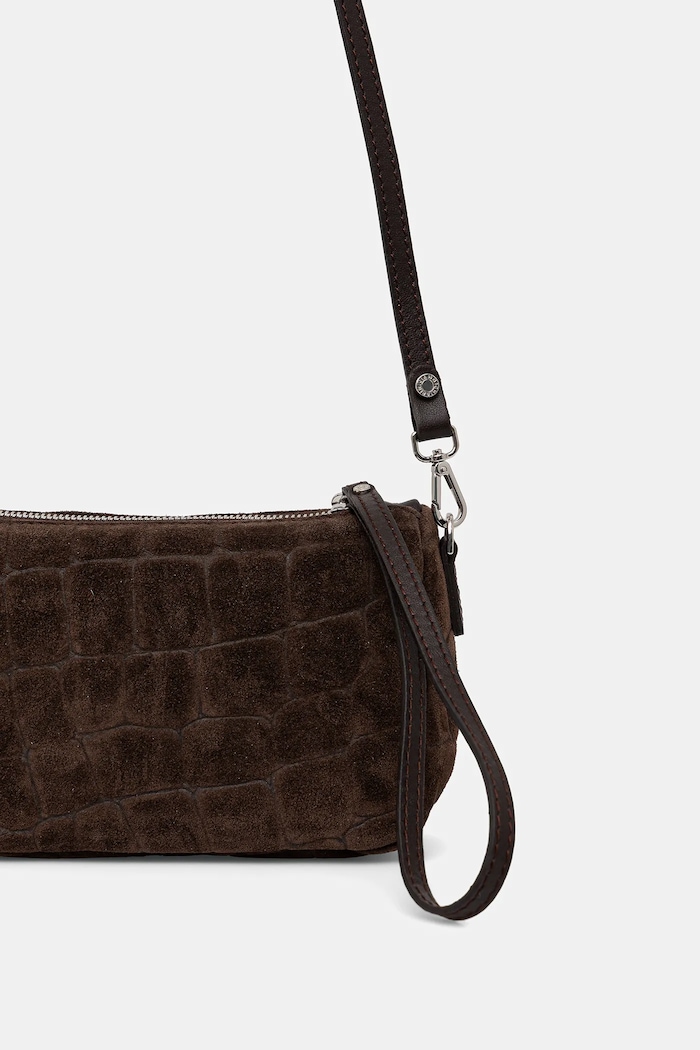 Accesorii Gianni Chiarini Geantă crossbody pentru femei din piele întoarsă NORA POUCH BS.10224.CM maro