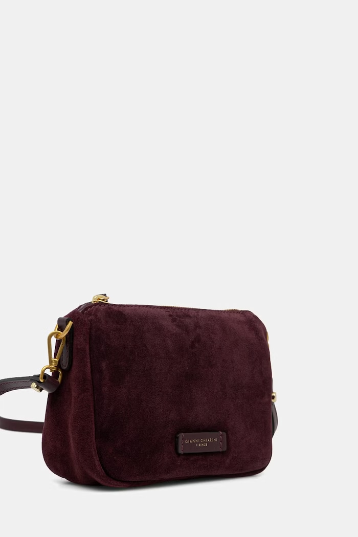 Gianni Chiarini torebka crossbody damska zamszowa NORA POUCH BS.10224.CM bordowy AW25