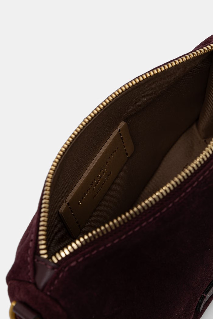 Gianni Chiarini torebka crossbody damska zamszowa NORA POUCH BS.10224.CM bordowy