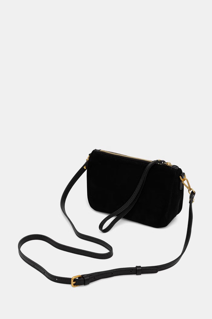 Akcesoria Gianni Chiarini torebka crossbody damska zamszowa NORA POUCH BS.10224.CM czarny